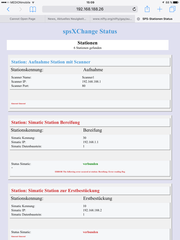 spsXChange Simatic und Scanner Stationsüberwachung auf Tablet