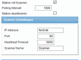 Einstellungsmöglichkeiten für Scanner Kommunikation